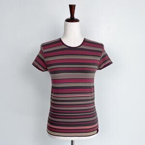 Lowe Alpine Hiking Striped Dryflo Crewneck Athletic Tee NWT